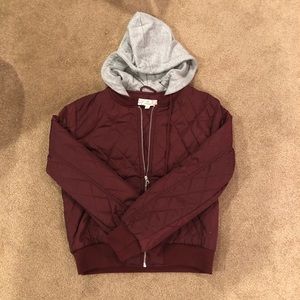 NWOT Junior's Pink Republic Bomber Jacket